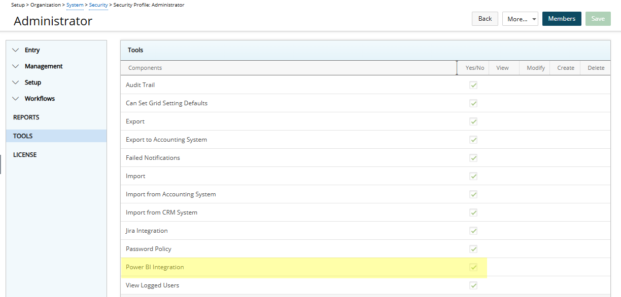 Security Permission Tied to this Feature