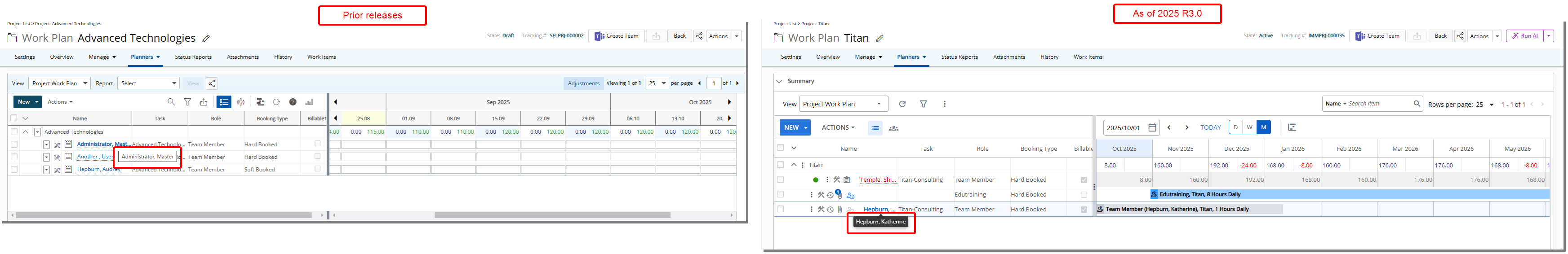 Improved Tooltip Experience in Work Plans