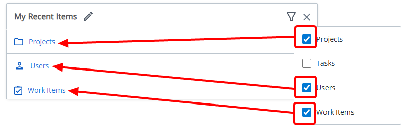 Configuration - My Recent Items