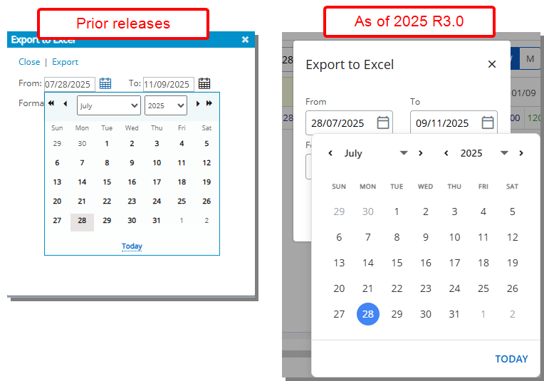 Modernization of the Calendar control