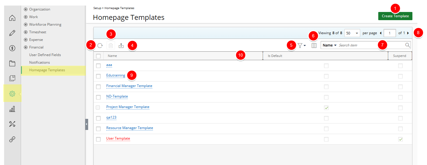 Custom Homepage Templates