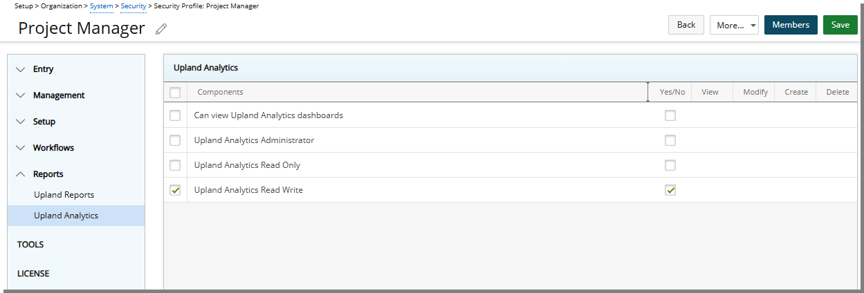  Upland Analytics Security Permissions Relocated for Improved Organization