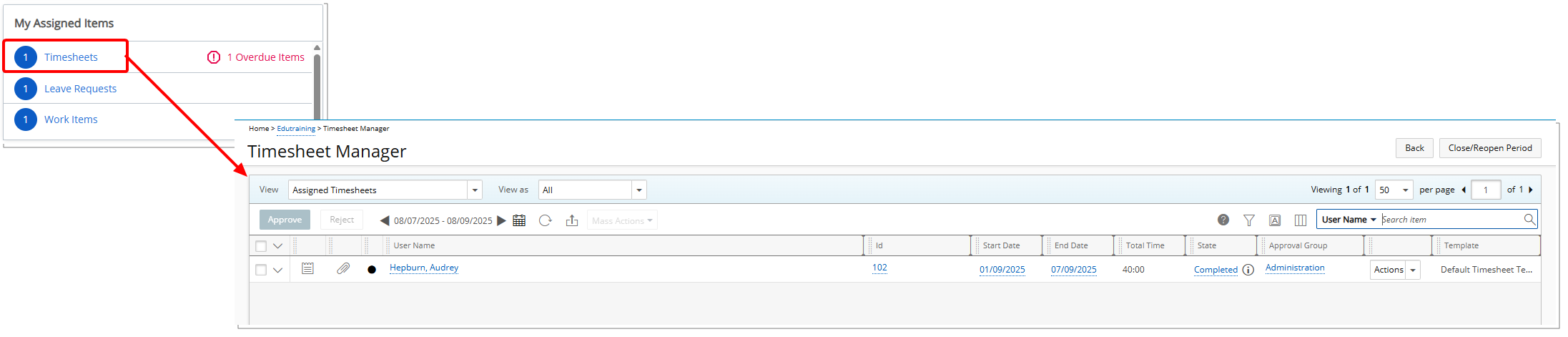 End User Experience - My Assigned Items