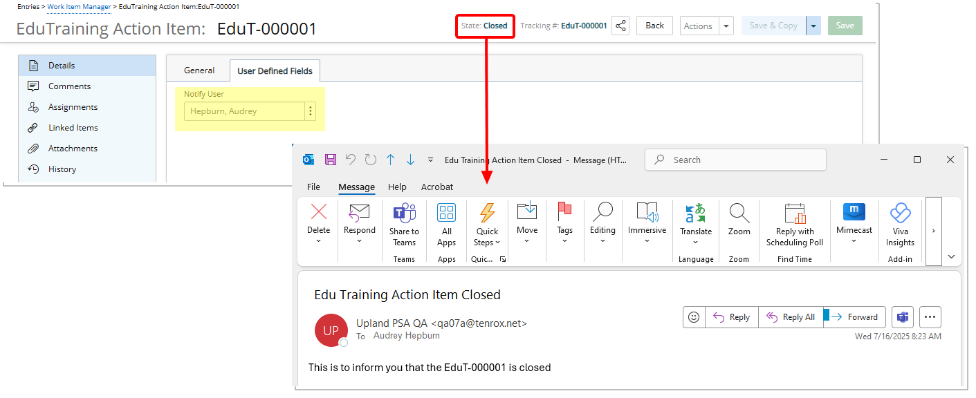 When a Workflow Notification is triggered, the system sends the notification to all assigned recipients for that State/Transition. 