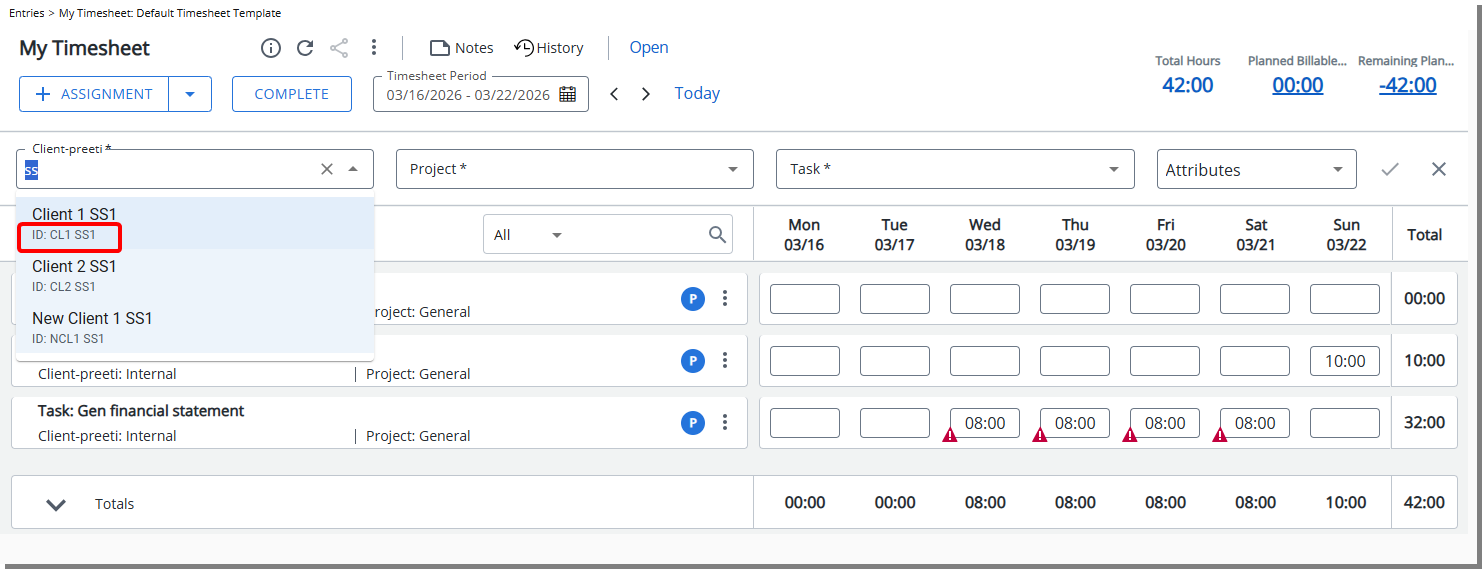 Search Assignment Fields by ID