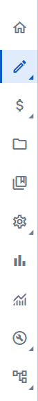 Selecting an icon highlights it with a light blue background and a dark blue vertical bar on the left.