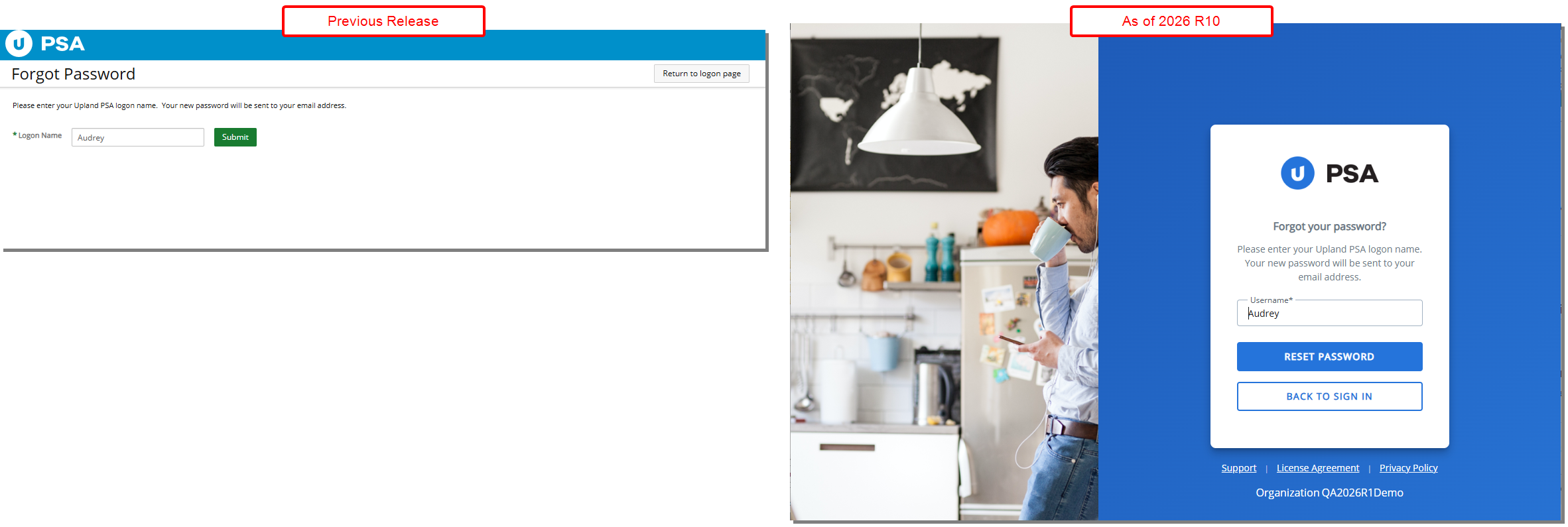 Modernized Forgot Password Page