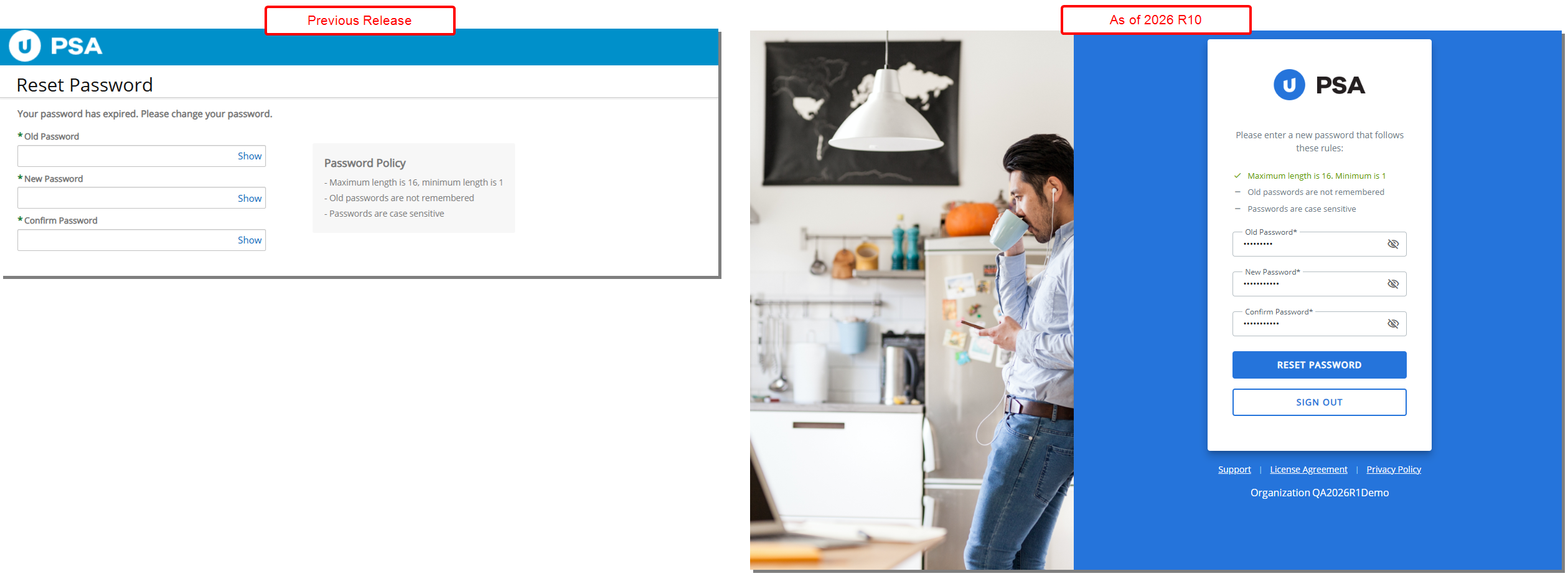 Modernized Reset Password Page