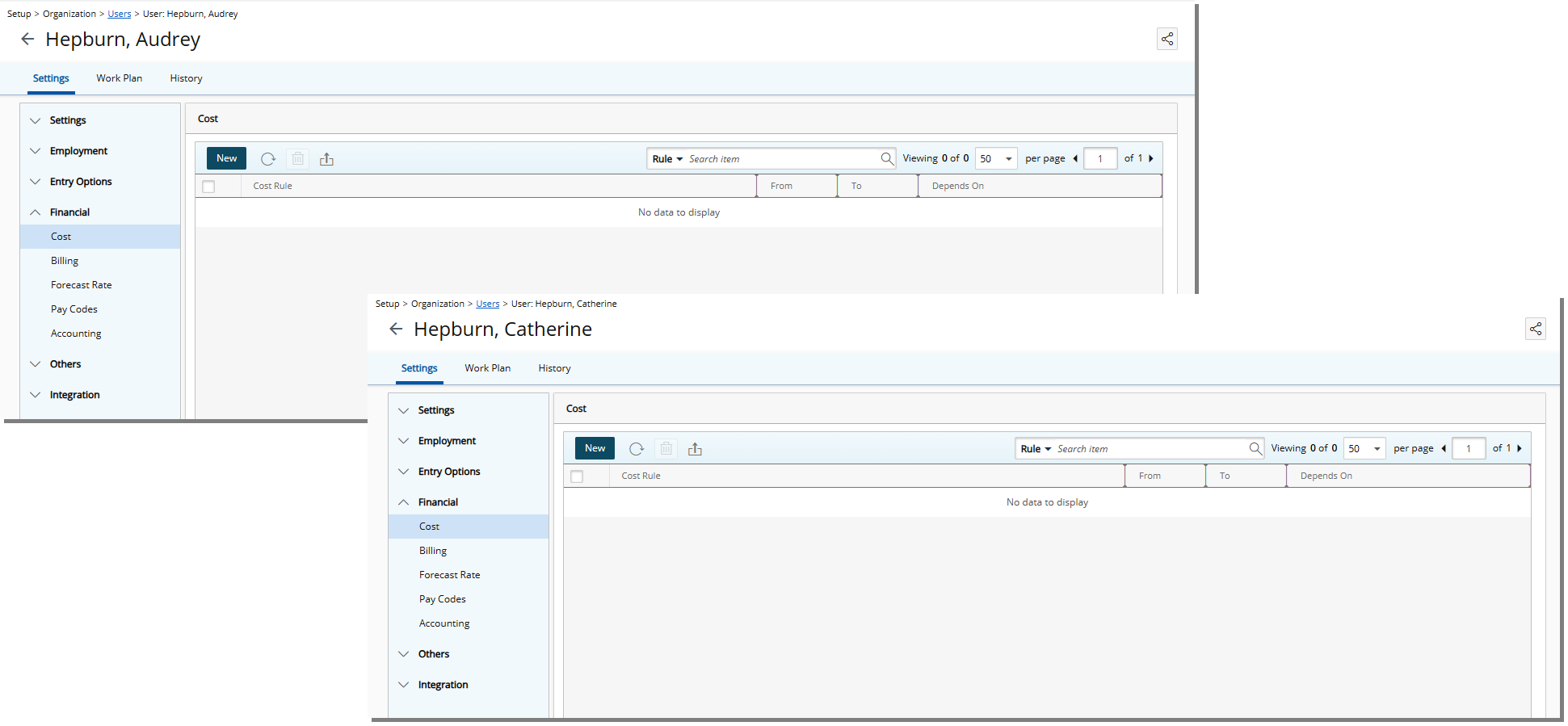 If Yes is selected, the system automatically removes the dependent associations from the Cost and Billing tabs in Setup > Organization > Users > User Edit > Financial, and then deletes the Project.
