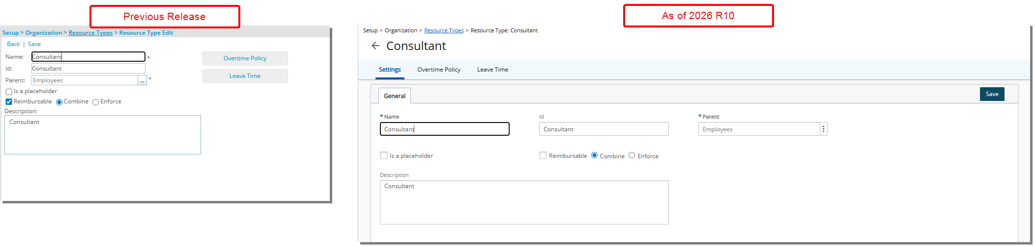 Improved Resource Types Edit Page