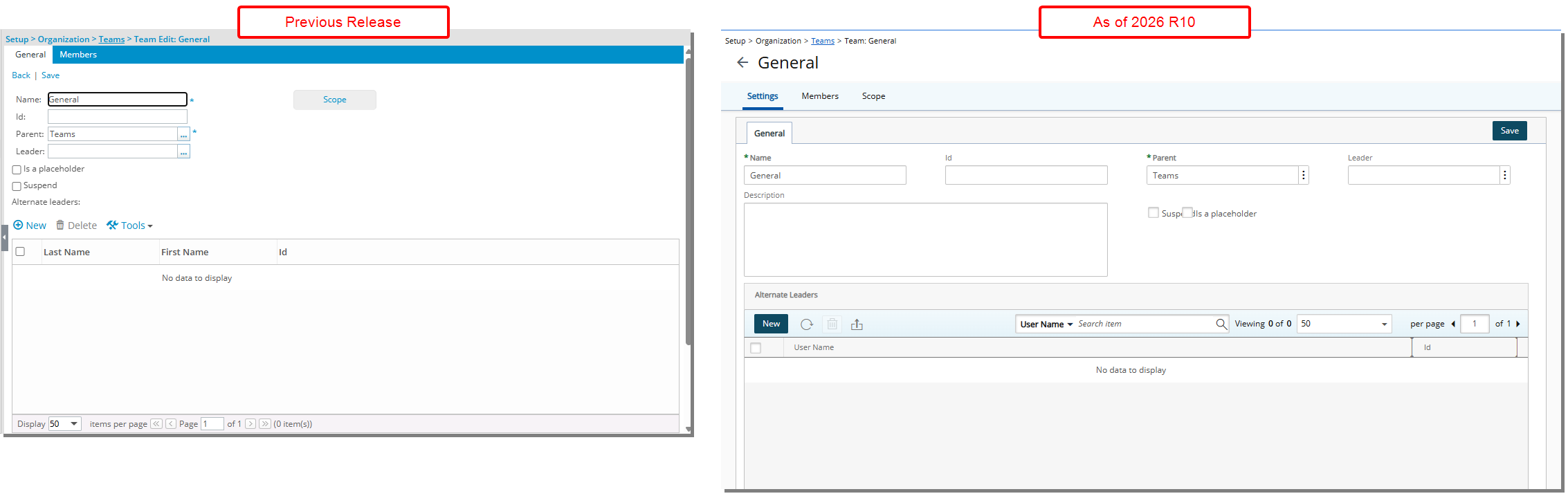 Improved Teams  Edit Page