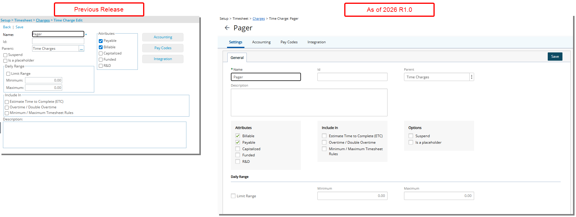 Improved Charge Edit Page