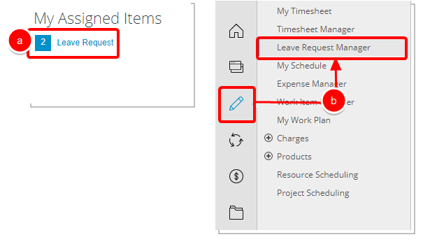 Access the Leave Request List page