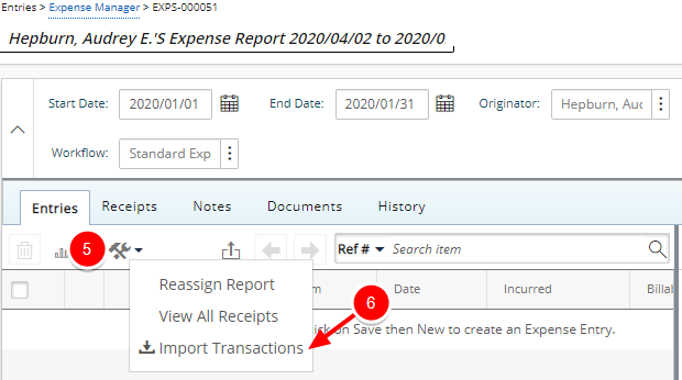 Select View All Receipts