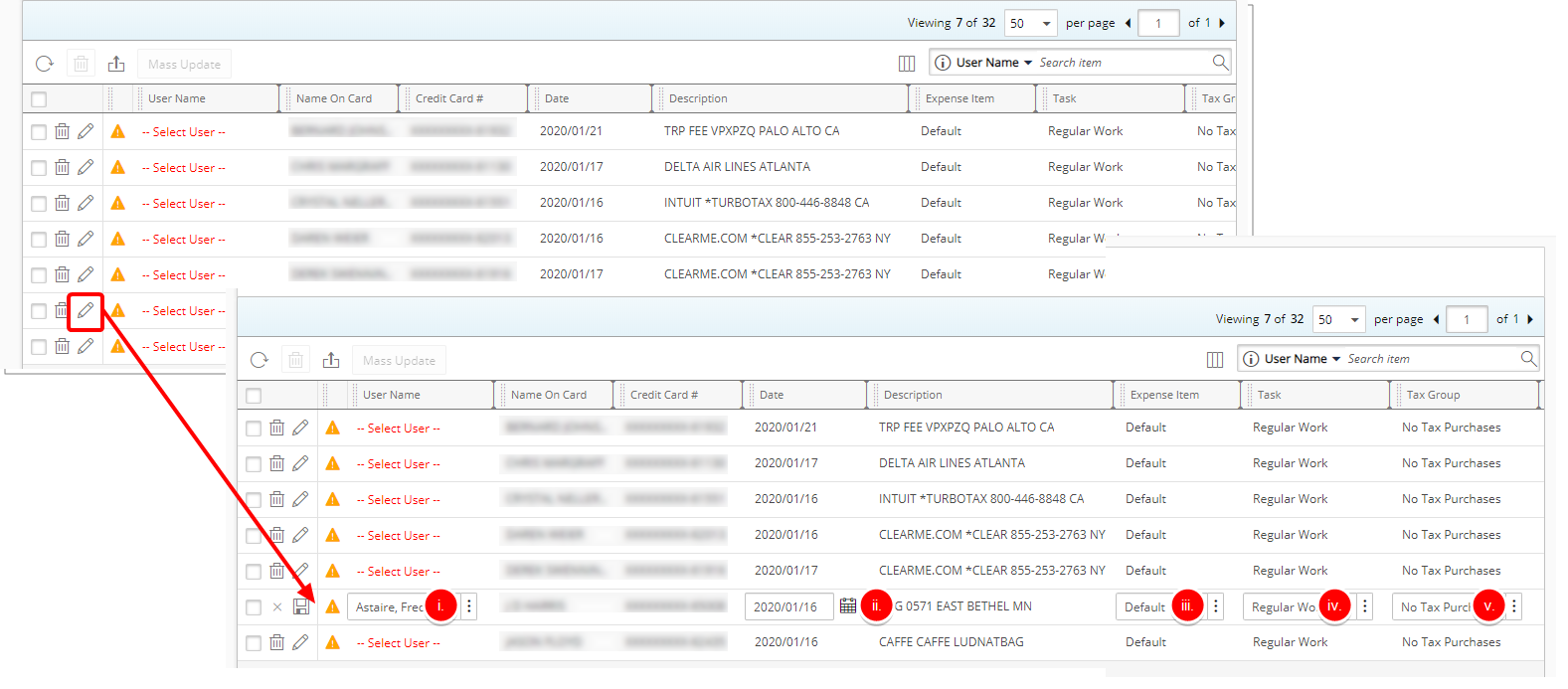 Update single Transaction