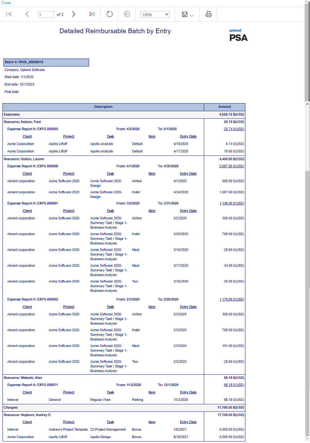 Select Expense Reports