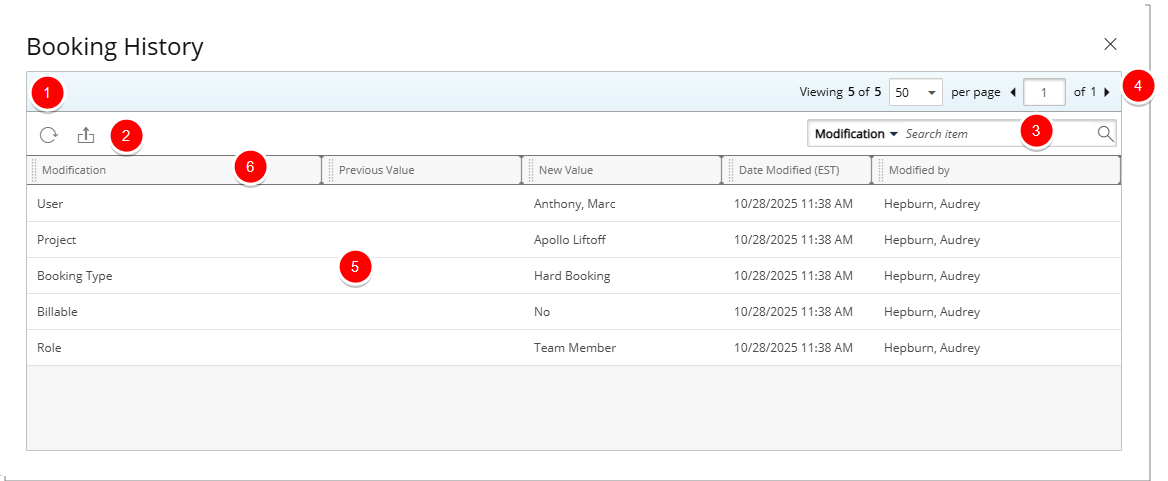 With the User Detailed Auditing turned on, detailed changes made to  user fields across the General, Personal, Security, and User Defined Fields (UDFs) tabs are captured and can be reviewed in the new History tab available on the User Edit page.
