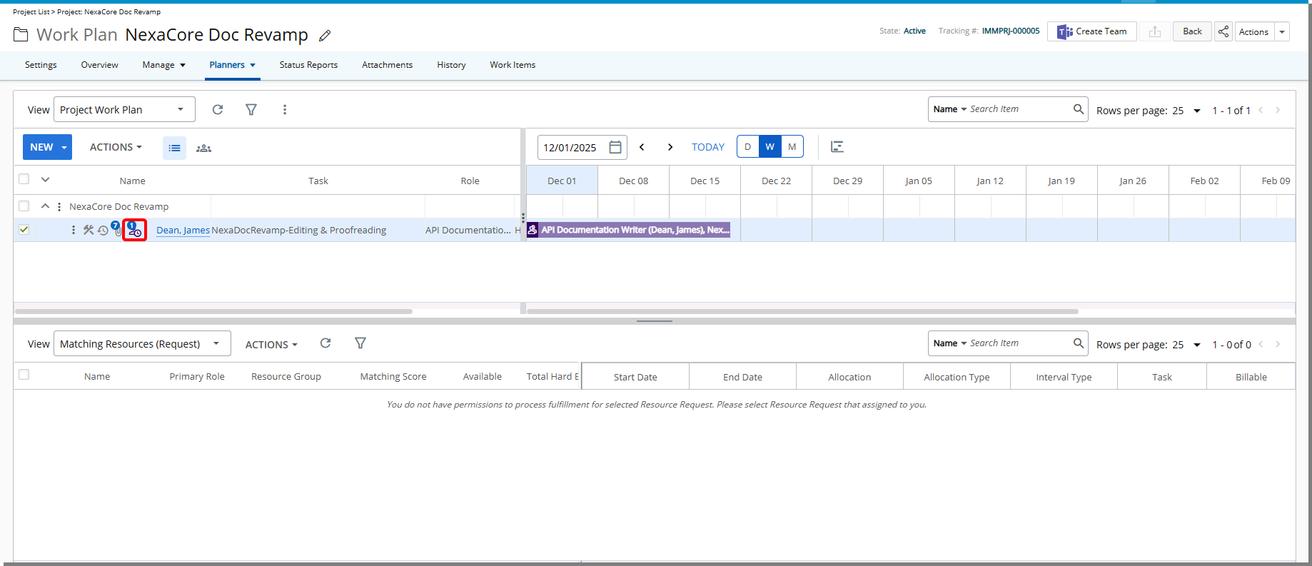 Select Resource Request Details
