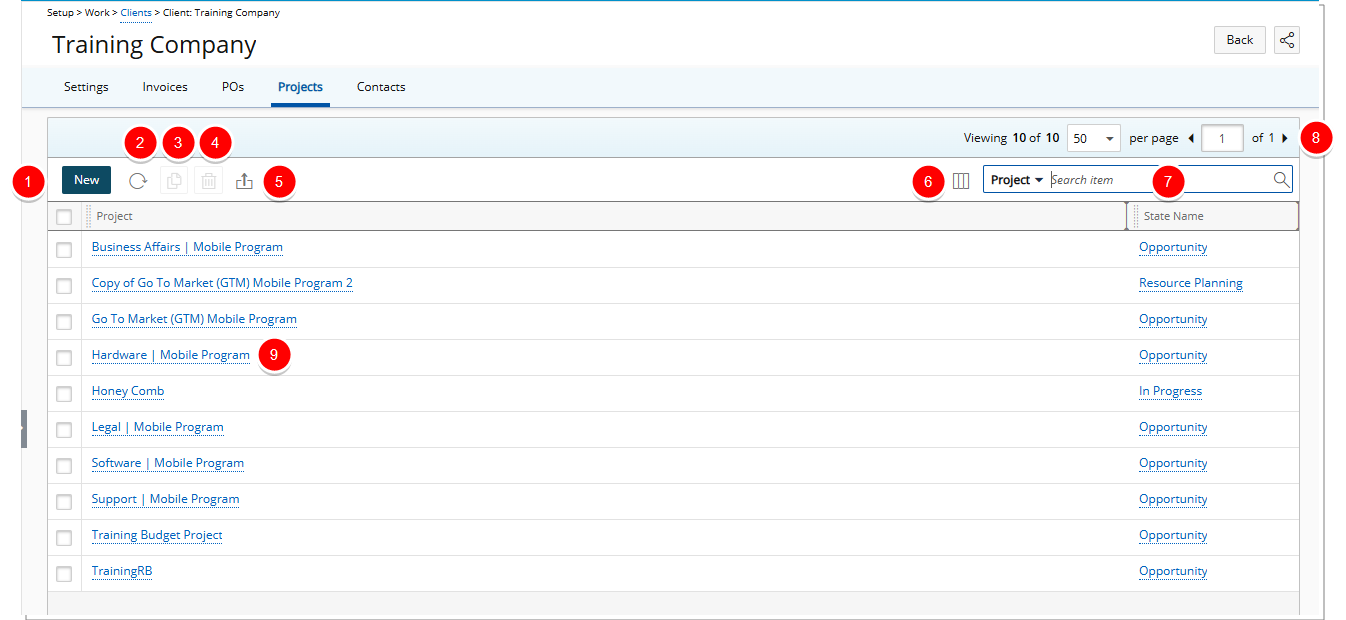 View the Client's POs