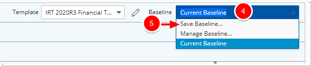 Click Save Baseline