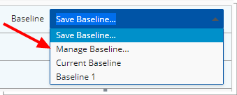 Click Save Baseline