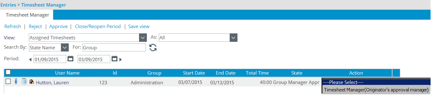 Afficher l'entrée attribuée et la transition