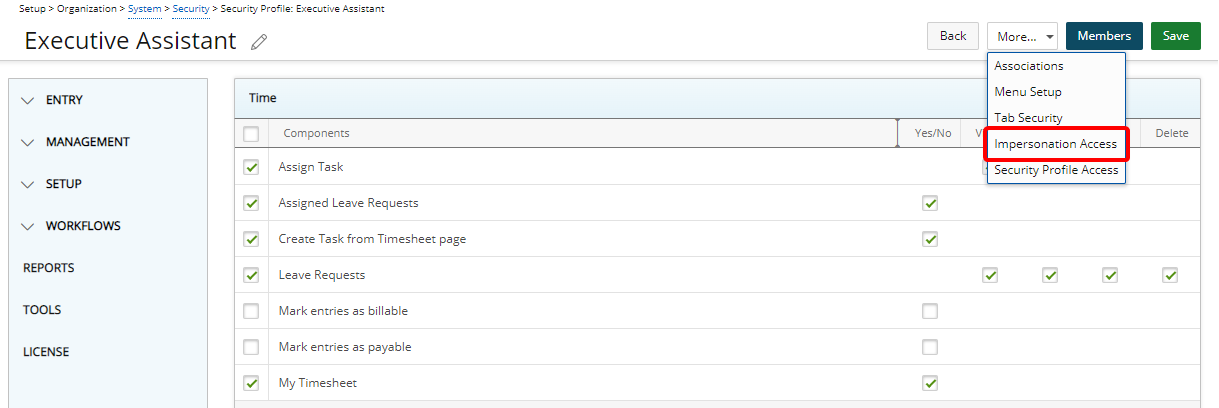 Sélectionnez l'utilisateur