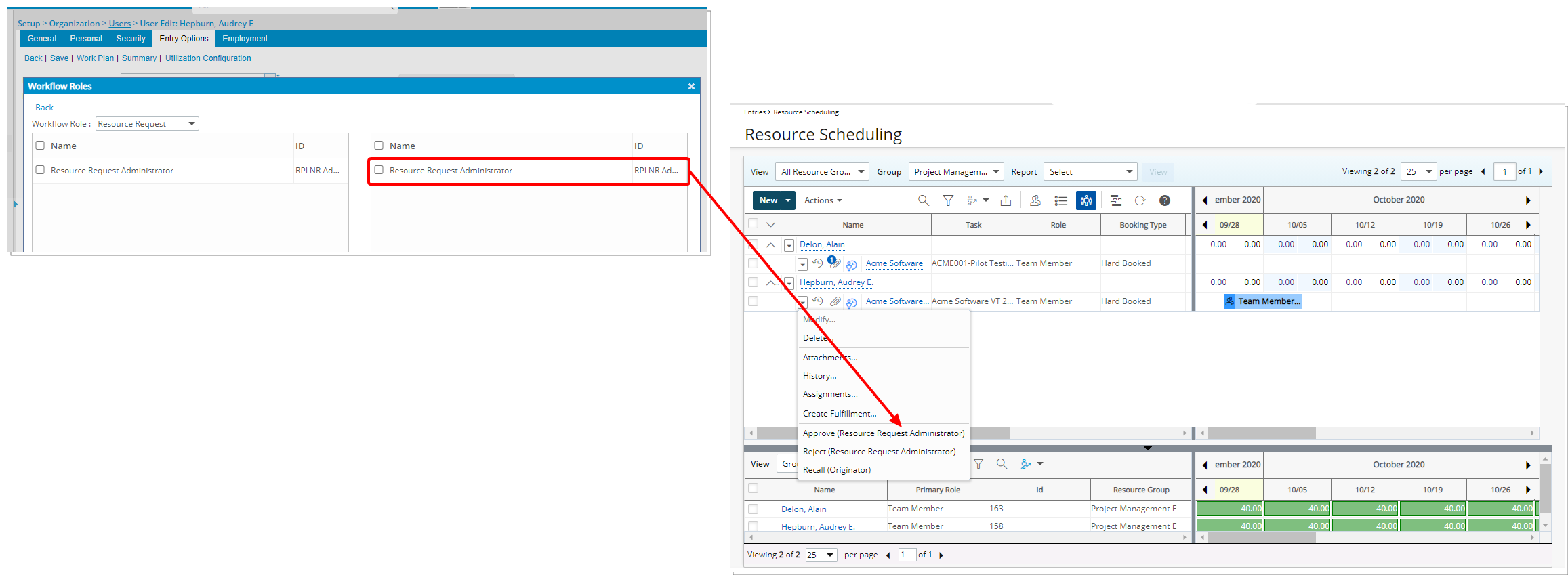 Administrateur des demandes de ressources