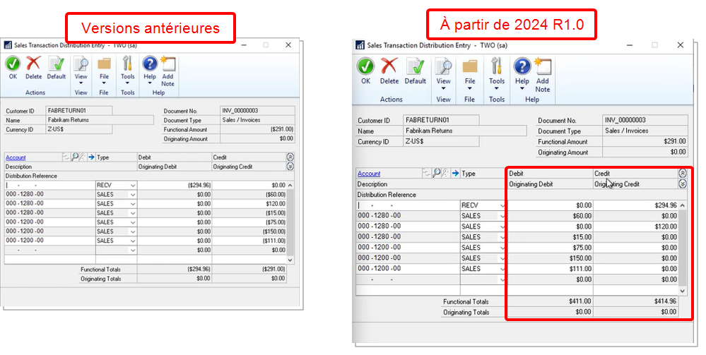 Visible uniquement dans Microsoft Dynamics GP