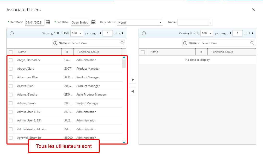 Autorisation de sécurité d'association de règle de taux non membre de l'équipe du projet