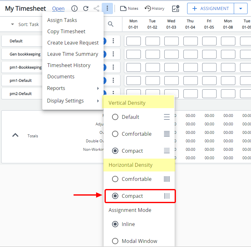Densité verticale compacte