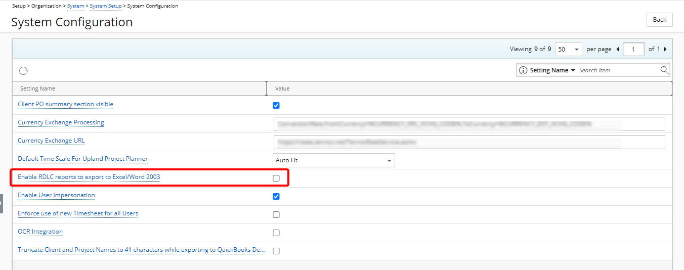 Activer l'option d'exportation des rapports RDLC vers Excel/Word 2003