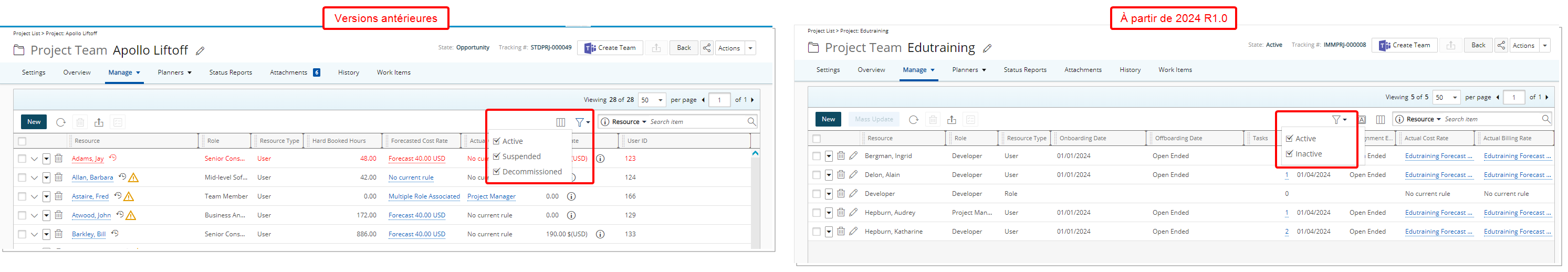 Capacité de filtre améliorée