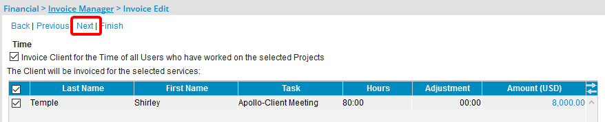 Vérifier les saisies de temps à facturer
