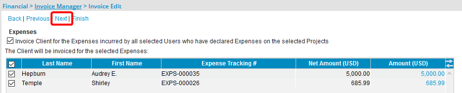 Vérifier les écritures de dépenses à facturer