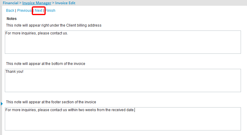 Entrez les notes souhaitées