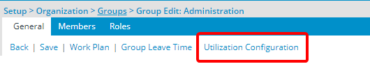 Cliquez sur le lien Configuration de l'utilisation