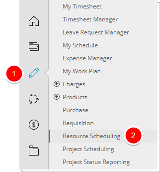 Cliquez sur Plan de travail sur la page Planification des ressources