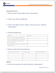 RFP page with another template applied
