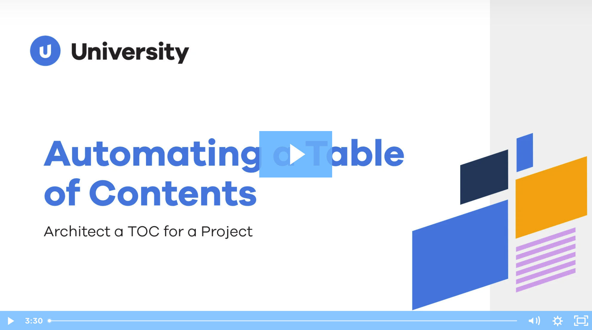 Automating a Table of Contents