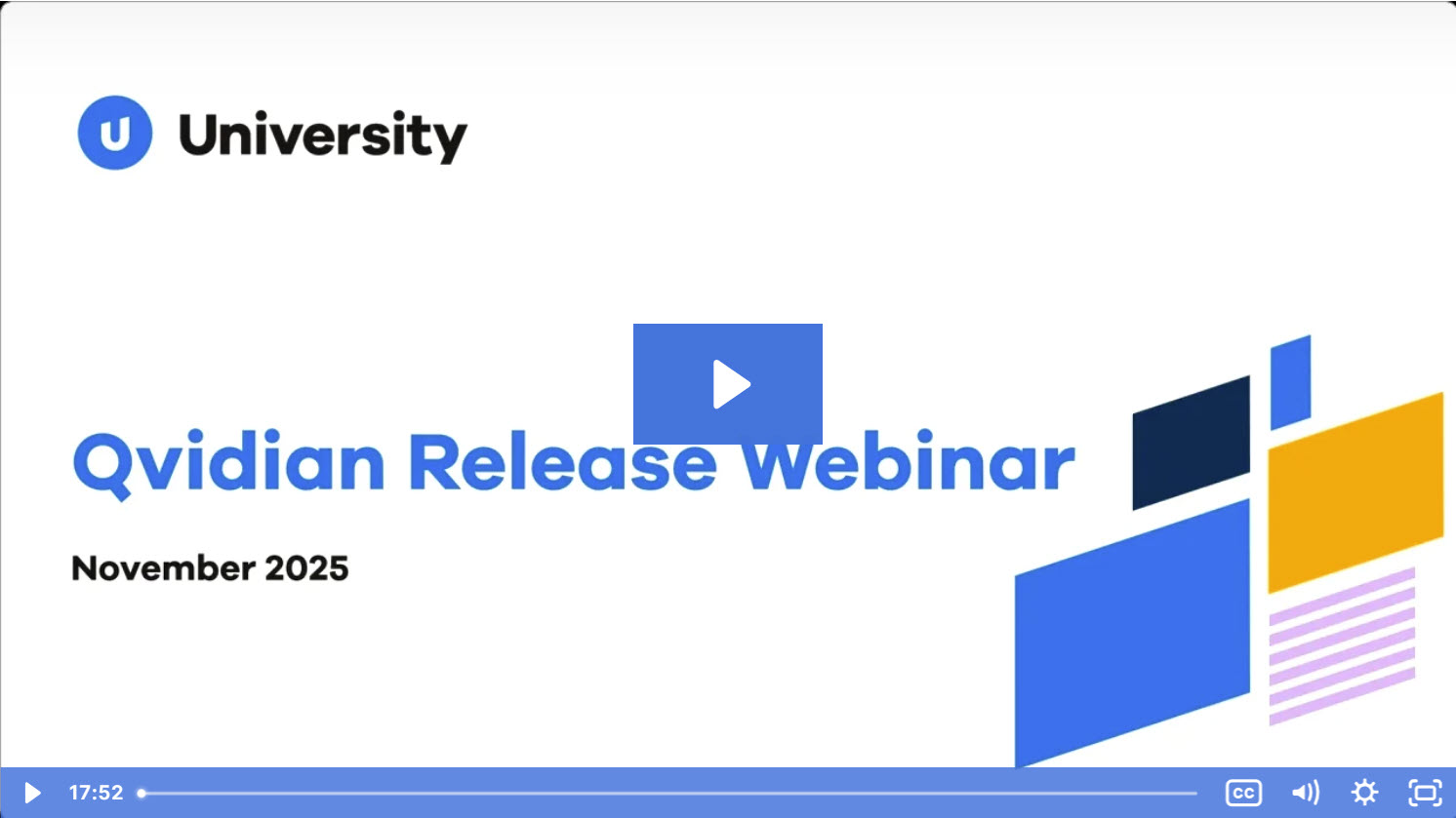 November 2025 Release Webinar November 2025 Release Webinar
