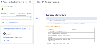 Comments tab of Details panel