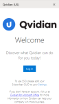 Upland Qvidian Welcome panel