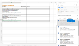 Excel doc before inserting content