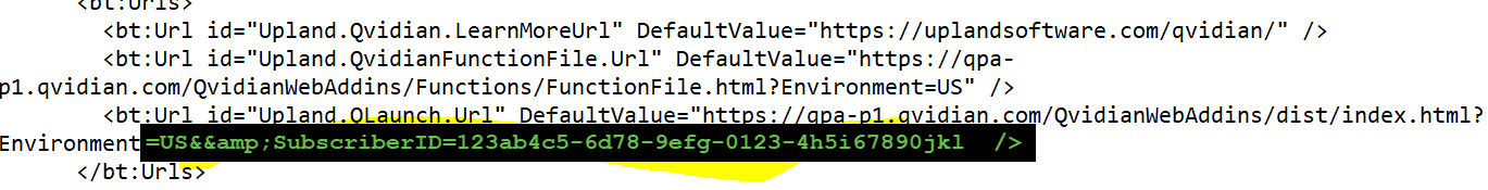 Upland.QLaunch.URL with Subscriber ID