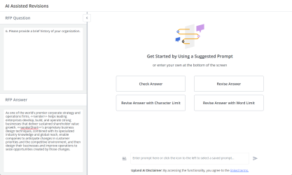 AI Assisted Revision page with question and answer