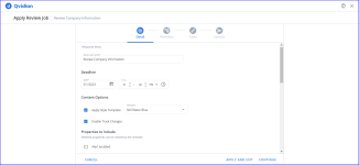 Example of the Content Assignment dialog box
