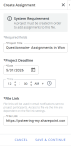 Create Assignment