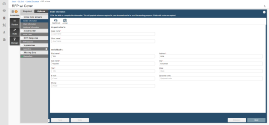 Created documents screen