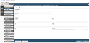 Data Entry screen configured with client information merge codes and help text as displayed on Assemble tab